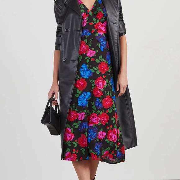 NWT large Vici Robbie Satin Midi Dress - Picture 4 of 5